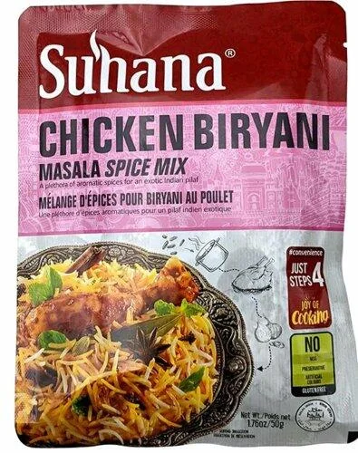 SuhanaChickenBiryaniMasalaSpiceMix50g SuhanaChickenBiryaniMasalaSpiceMix50g