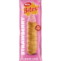 Real Bites Cream Roll Strawberry 35 gm