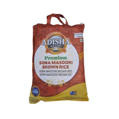 Adisha Premium Brown Sona Masoori Rice (5kg)